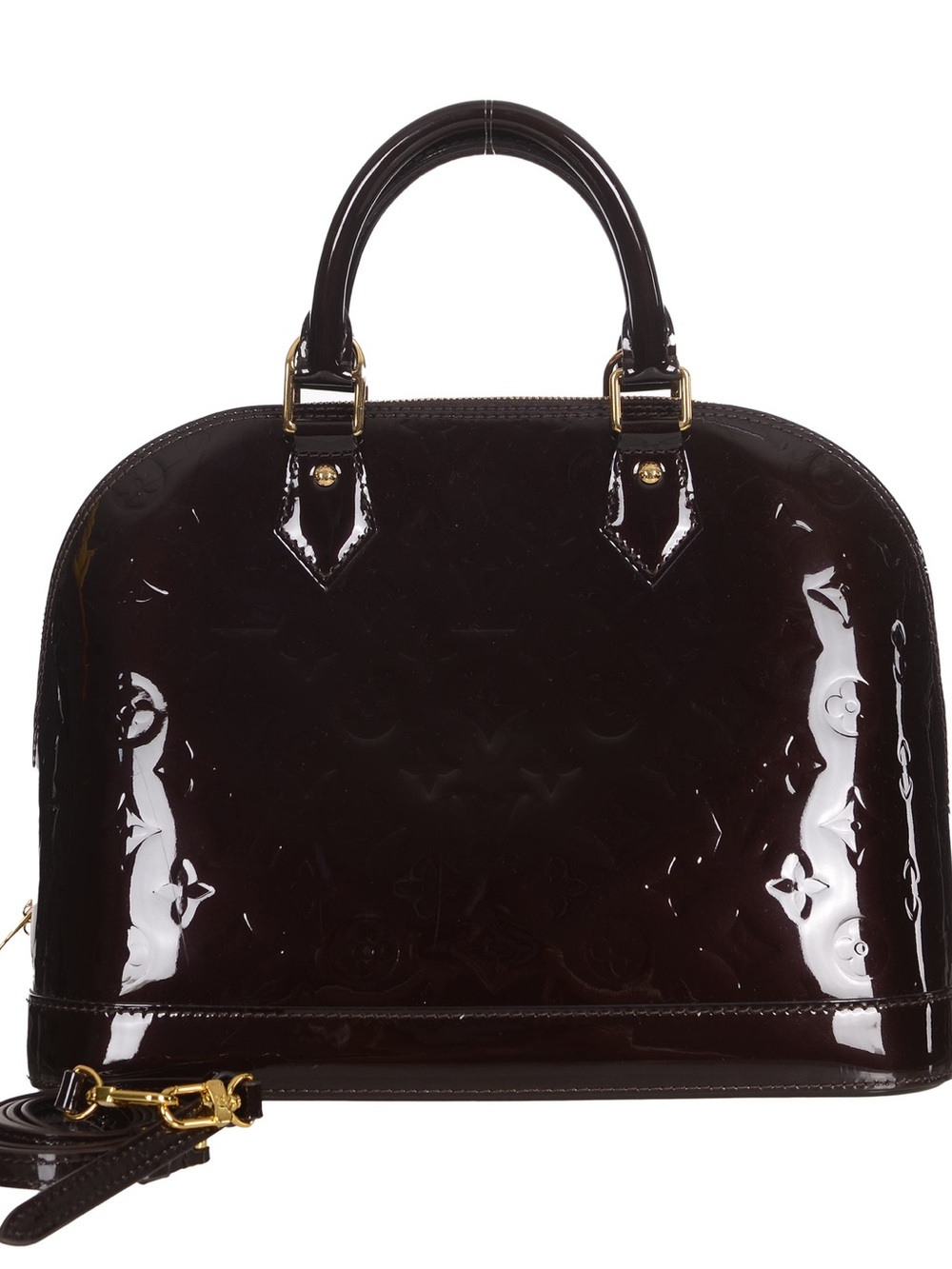 ♥️Louis Vuitton Black Alma PM red leather shoulder bag♥️